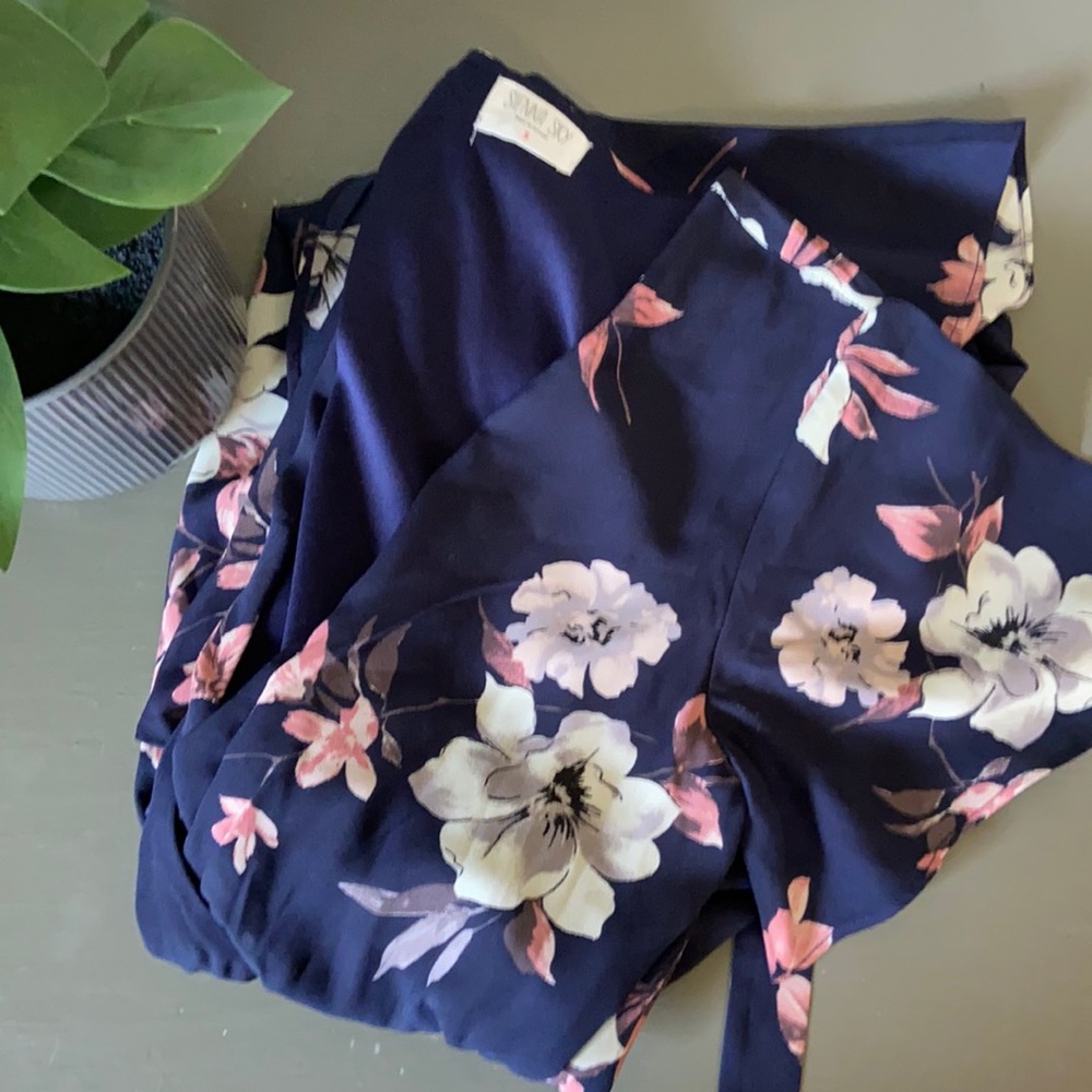 Sienna Sky Floral High-Low Wrap Dress